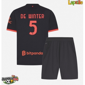 AC Milan Koni De Winter #5 Kolmaspaita Lapsille 2026-27 Lyhythihainen (+ shortsit)